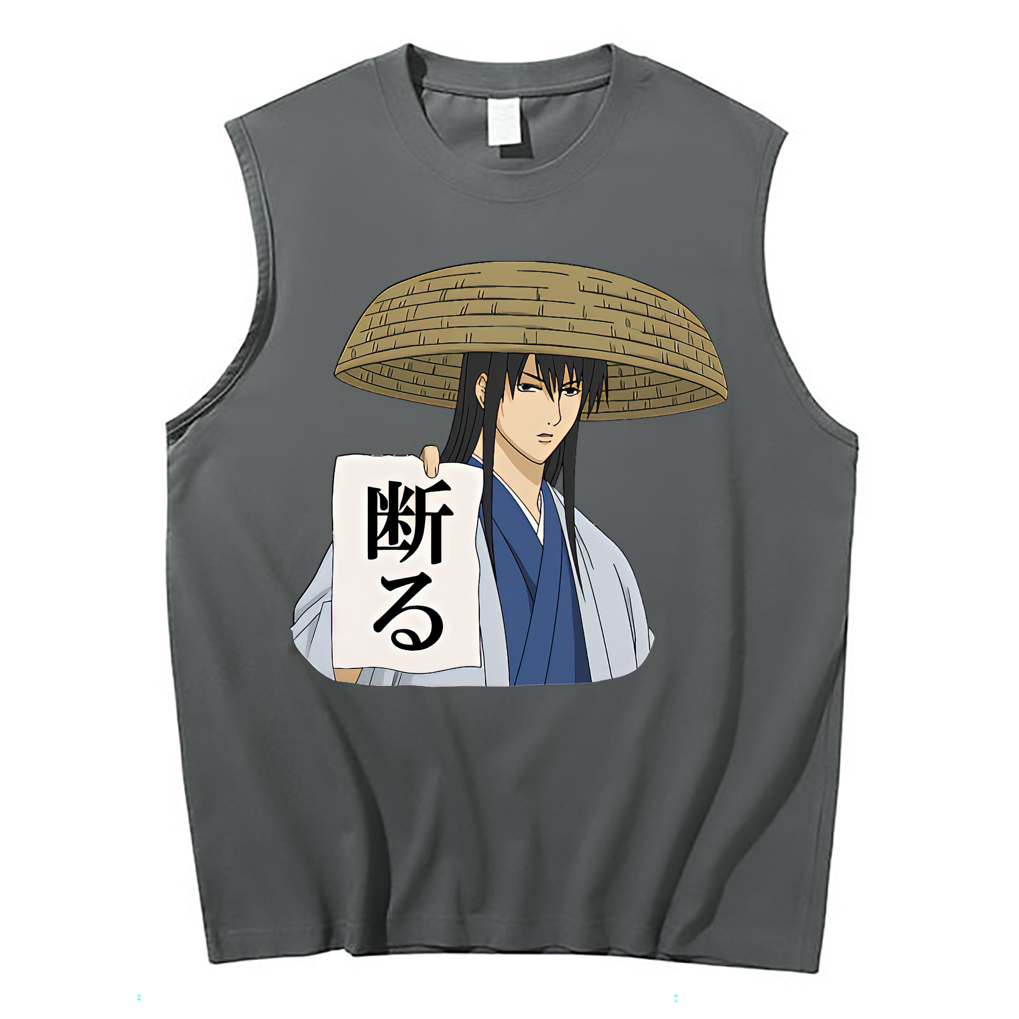 （画像用） ぎんたま 坂田銀時（さかたぎんとき） 神楽 志村新八（しむら しんぱち） GINTAMA Sakata Gintoki Kagura Shimura Shinpachi コットン100％タンクトップ（フロントプリント）